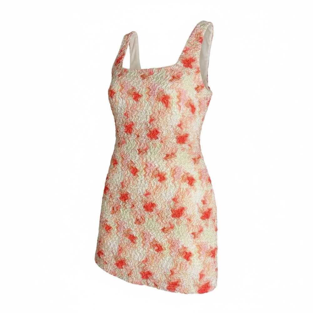 Emory Park Yellow/Orange Scrunchie Mini Dress- size L *NWT*